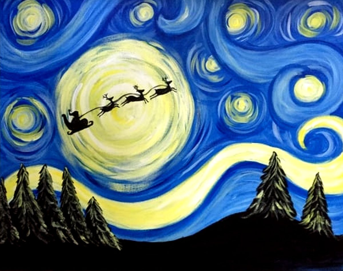 Starry-Night-Santa-Artist-Collette-Schildkraut-Venmo-Collette-Schildkraut